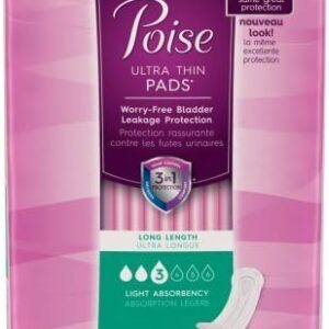 Poise Ultra Thin Pads - 24 in Pack - Absorbancy 3 - Long Length