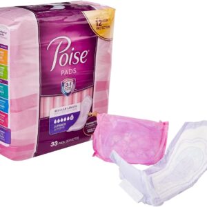 Poise Pads, Regular Length, Ultimate Absorbency 33 Pads (Pack of 2)