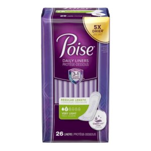 Poise Fresh Protection Female Incontinent Pad Regular Length 8.5" L 19305, Light, 208 Ct